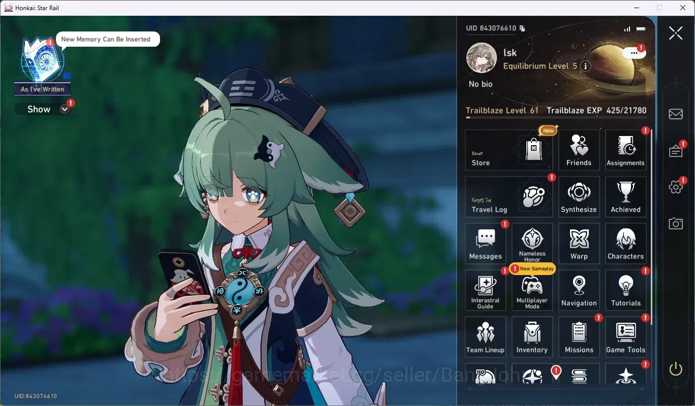 Honkai Star Rail Accounts ASIA|TL 61|4 Char Limited[Evanescia E1+Sign,Yao Gu image 1