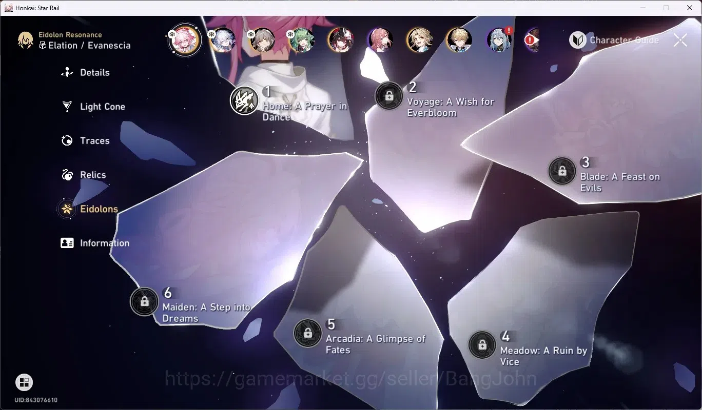 Honkai Star Rail Accounts ASIA|TL 61|4 Char Limited[Evanescia E1+Sign,Yao Gu image 14