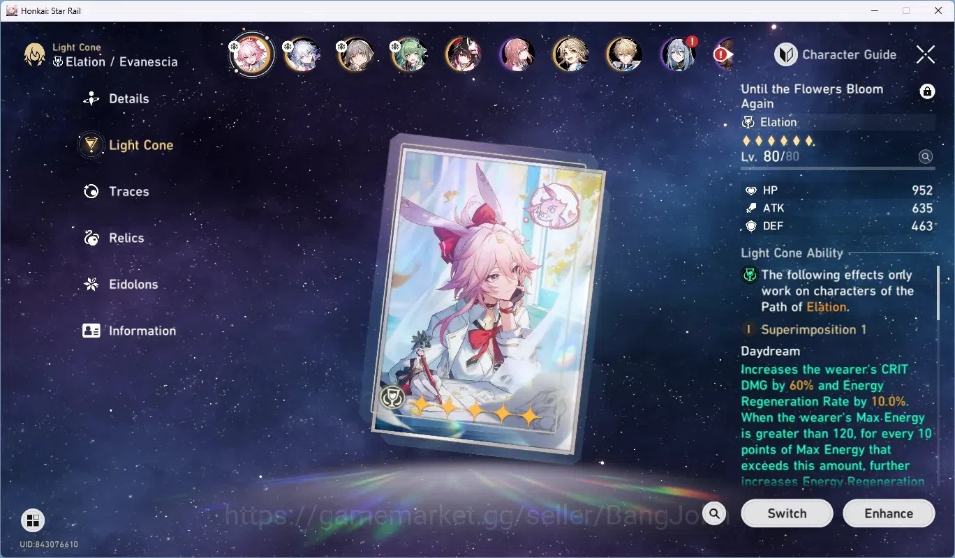 Honkai Star Rail Accounts ASIA|TL 61|4 Char Limited[Evanescia E1+Sign,Yao Gu image 15