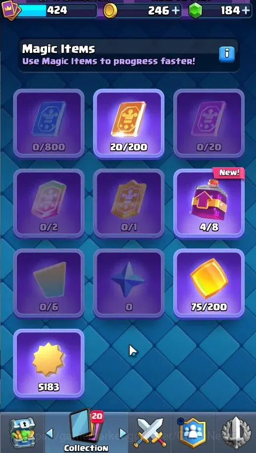 Clash Royale Accounts High-End Lv 424|KTL 10|Trophy 3057|Card 53/121|1 Hero,3 EVO|2 MAX 10 Epic,18 Rare,22 Common|Gems 9