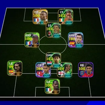 eFootball Accounts Legends & Iconic Players Collective 3170 | BIG TIME MBAPE 106 | EPIC [Ronaldinho 104 + Drogba 103 + Rio
