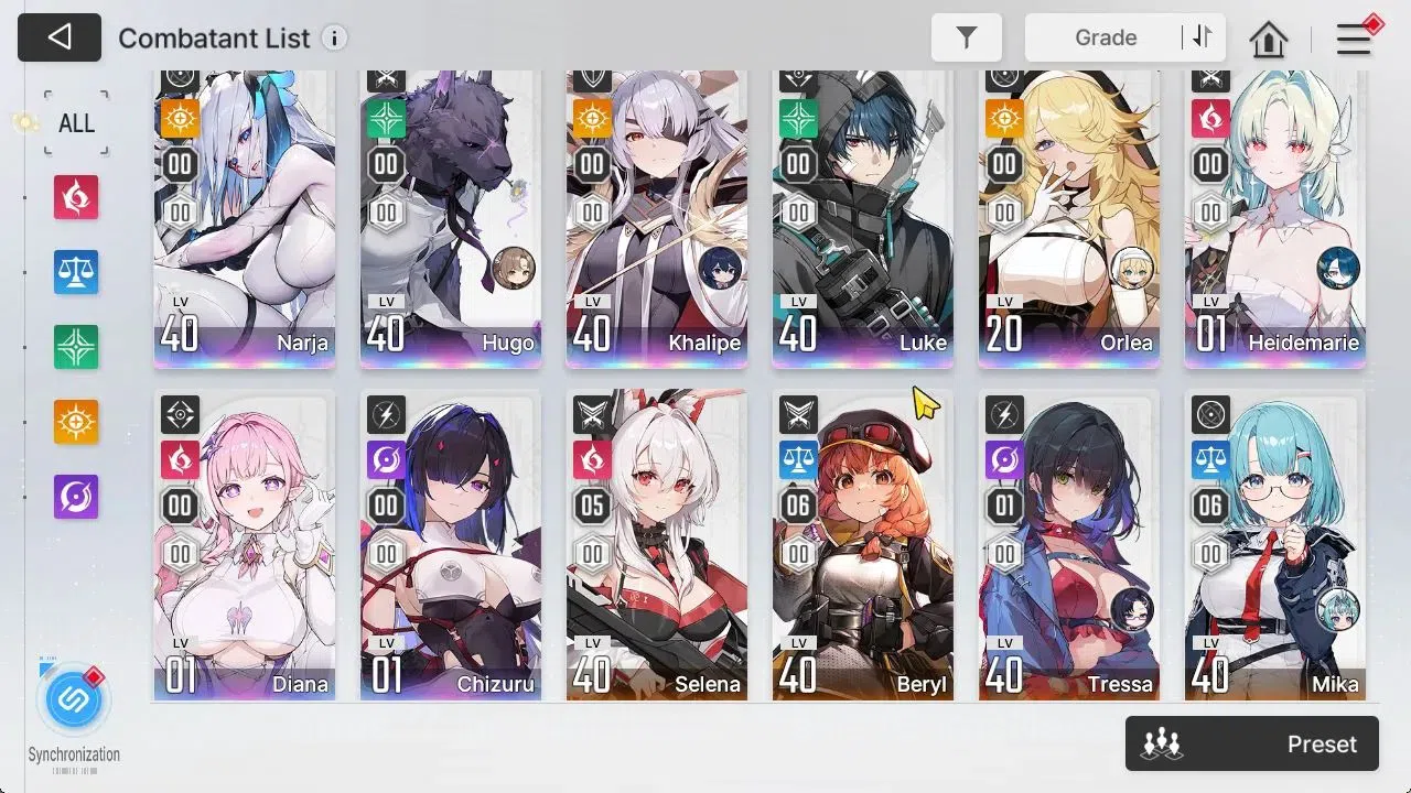 Chaos Zero Nightmare Accounts GLOBAL Lv43|8 SSR[Heidemarie+Sign,Diana,Cizuru,Kha image 4