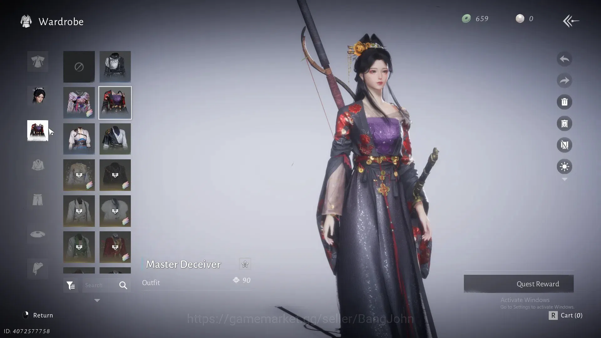 Where Winds Meet Accounts ASIA | Selector On 1 Harmonic Core | MC Female | Lv 20 (Starter) | Limited Martial Destiny Armor 3