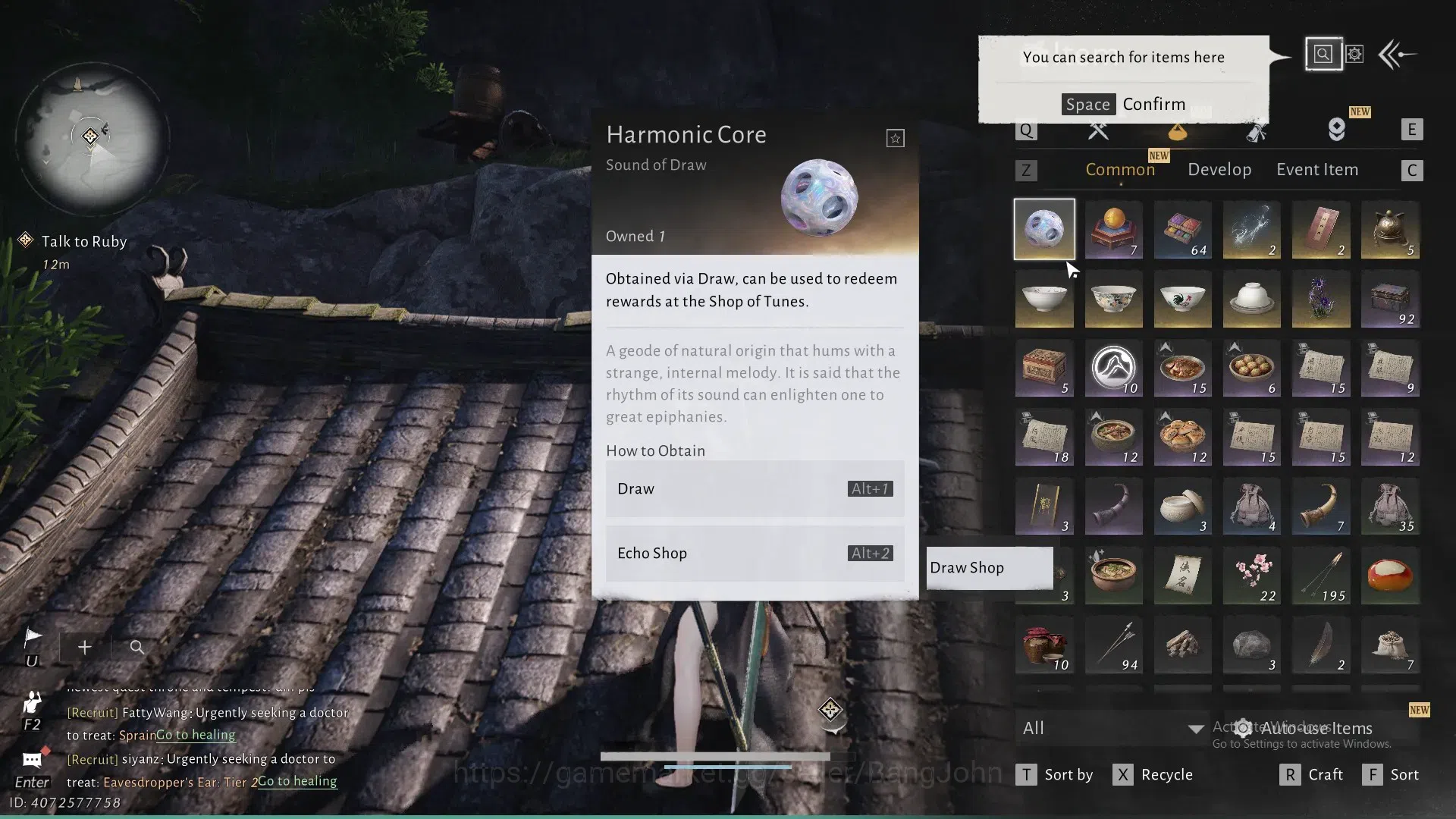 Where Winds Meet Accounts ASIA | Selector On 1 Harmonic Core | MC Female | Lv 20 (Starter) | Limited Martial Destiny Armor 7