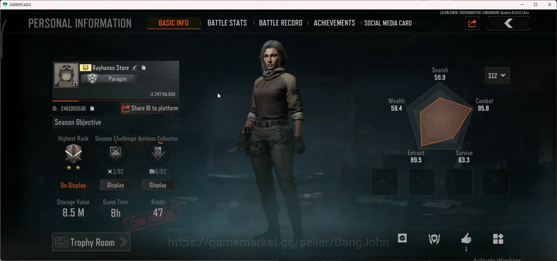 Arena Breakout Accounts Others Mobile|Lvl 27|SV 8.5M|CV 4.6M|1 WP Legend Skin|5 WP Epic Skins|Check SS|AB065B 2