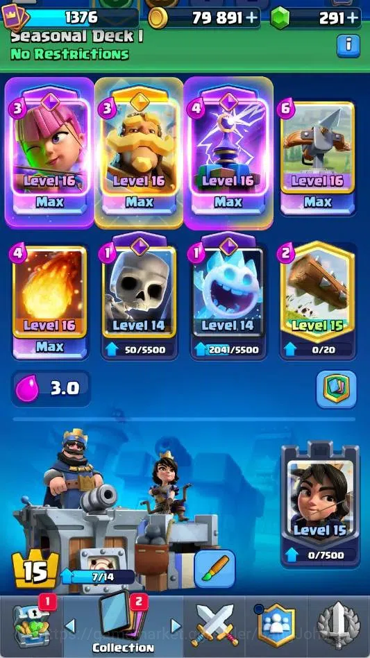 Clash Royale Accounts Mobile | Trophy 14000|KTL 15|Card 121|5 Max L16|11 image 5