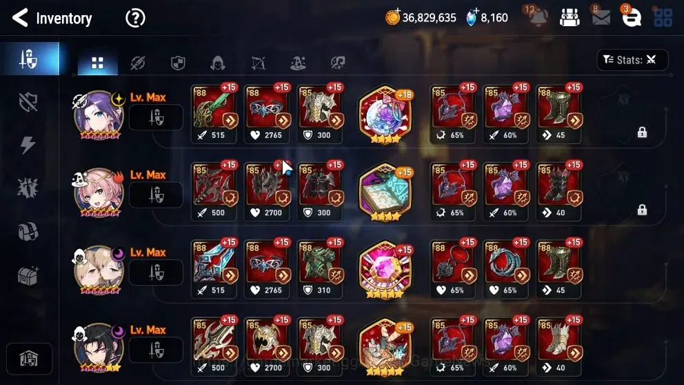 Epic Seven Accounts High-End GLOBAL UnVerif|New Era|10 ML(Rhiana&Luc,BysHwayung,DB Senya,etc)+Ab Fumyr,Renak,Estele,etc|532 15