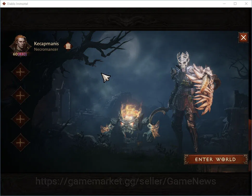 SA - malah|Change Server On|Lv60(830)|Necromancer|CR 36k|Reso 300|Paragon Maledictor|Inferno I|Hell Lv11|Check SS(DI1175) Diablo Immortal Accounts Mid-Tier SA - malah|Change Server On|Lv60(830)|Necromancer|CR 36k|Reso 300|Paragon
