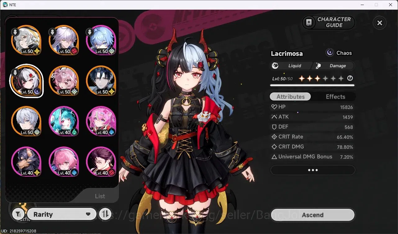 Neverness to Everness Accounts NA| Lv 38 |5 S-Class/2 Limited [(Lacrimosa A4+Sign image 2