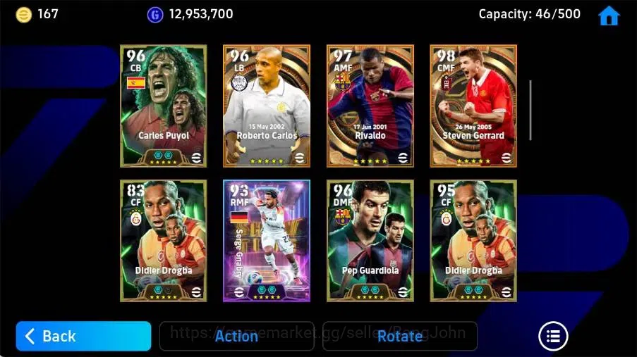 eFootball Accounts Mobile|PW 3144|Roberto Carlos BigT'02,Rivaldo BigT image 4