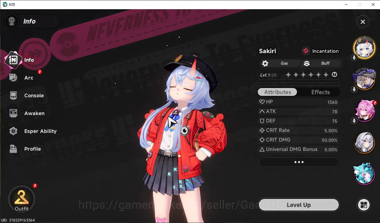 Neverness to Everness Accounts GLOBAL EU|HL 3| 2 SSR Limited [Jiuyuan,Sakiri] & 5 image 2