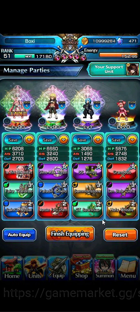 Grand Summoners Accounts Global|Rank 51|471 cc|4 Ascend+ 2 TW|[Veldora,Bunn image 8