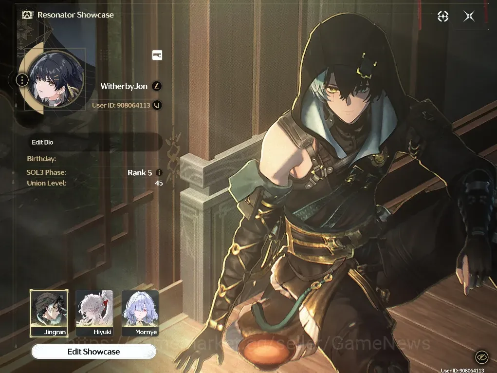 Wuthering Waves Accounts Starter SEA |UL 45|4 Limited|(Jingran, Hiyuki)+Signature, Iuno, Mornye|Data Bank Lv 28|Female 1
