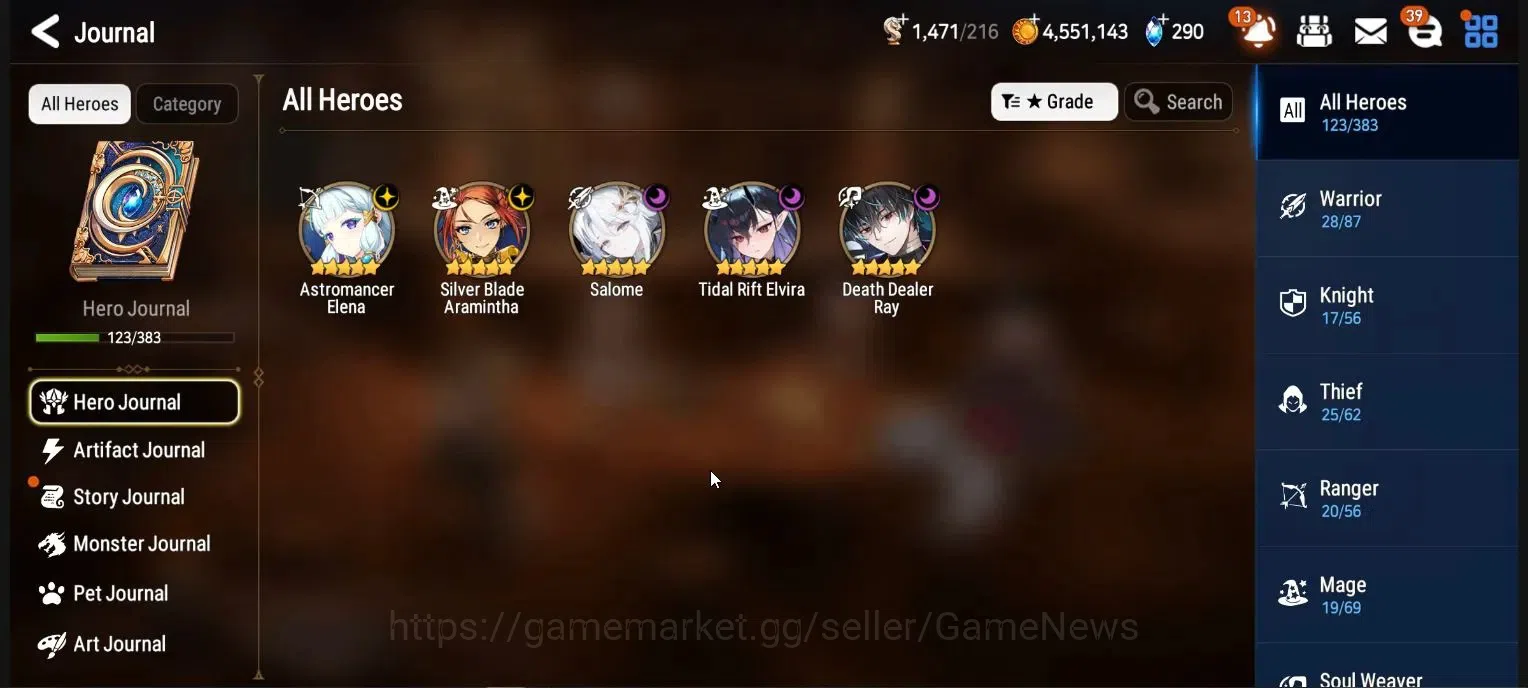 Epic Seven Accounts High-End Global UnVerif|NewEra|8 ML(TR Elvira,Salome,DD Ray,A Elena etc) Setsuka Etc|430 CB|11K 1