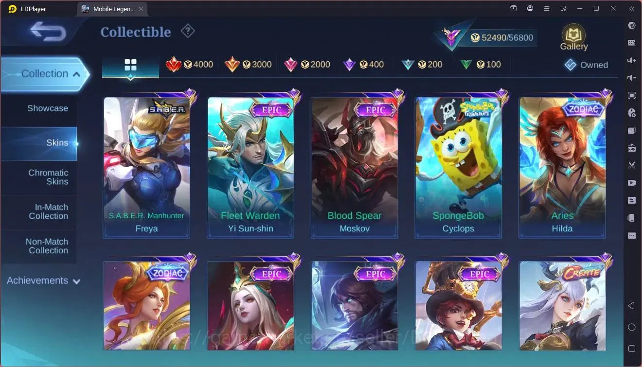Mobile Legends: Bang Bang Accounts Collector Global|Hero 99|Skin 201|Renowned|Prime Granger|KOF Karina|5-STAR 10