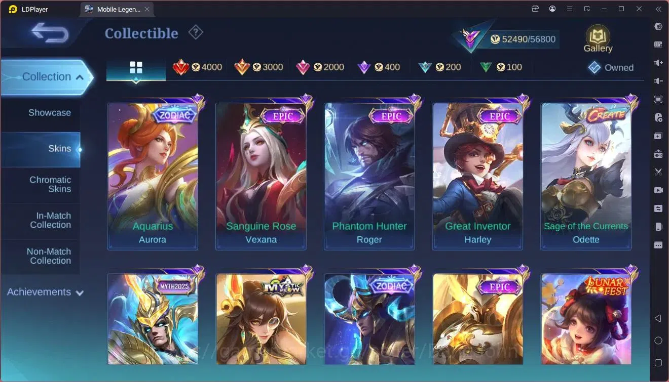 Mobile Legends: Bang Bang Accounts Collector Global|Hero 99|Skin 201|Renowned|Prime Granger|KOF Karina|5-STAR 11