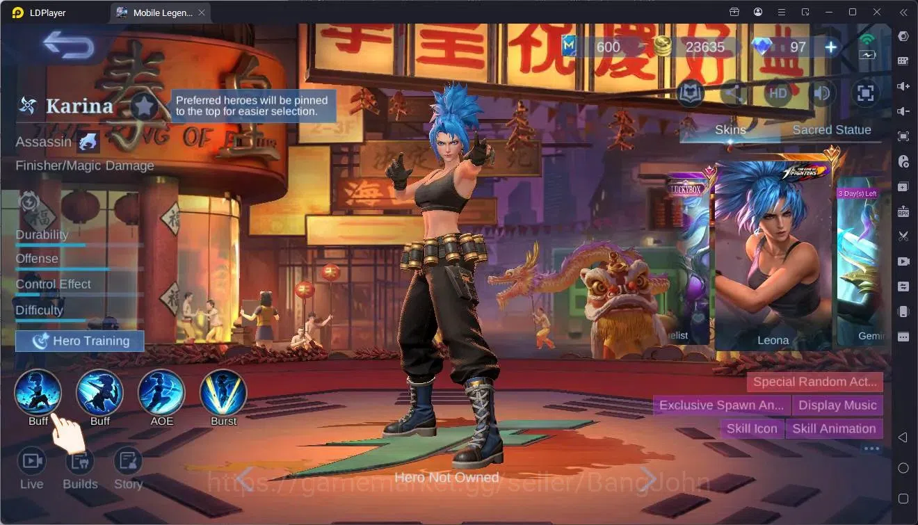 Mobile Legends: Bang Bang Accounts Collector Global|Hero 99|Skin 201|Renowned|Prime Granger|KOF Karina|5-STAR 19