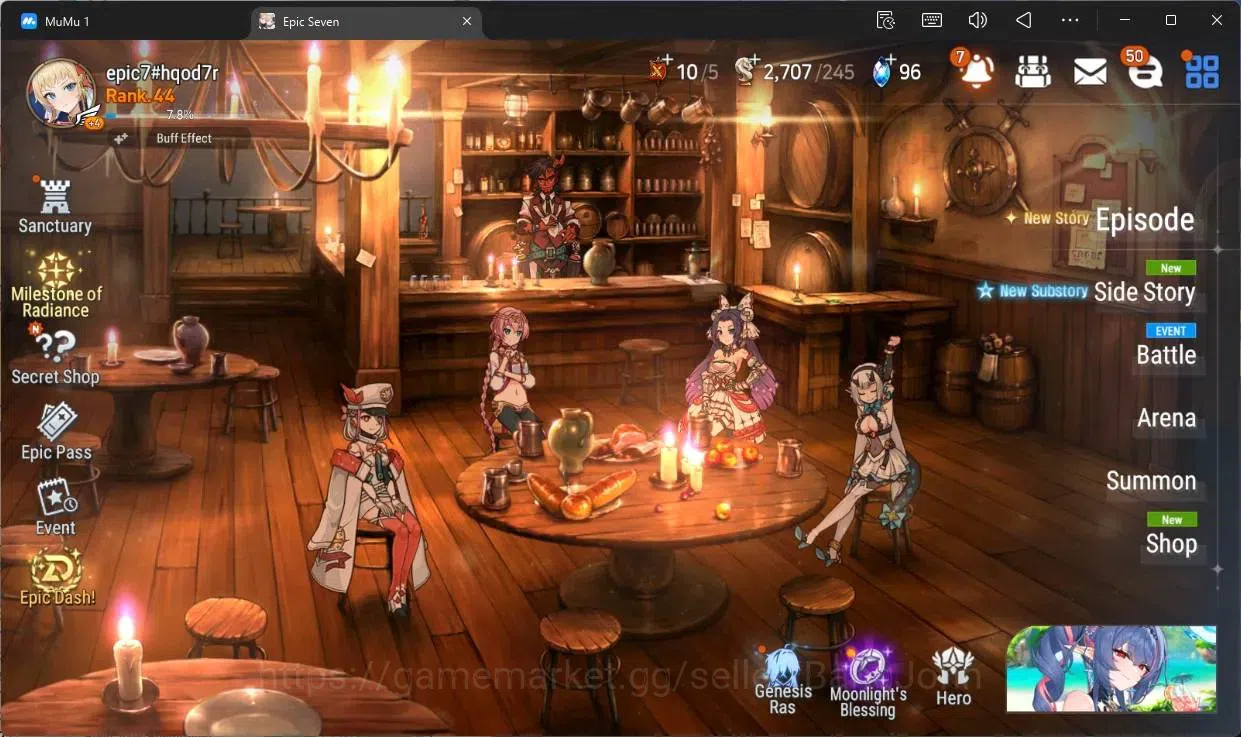 Epic Seven Accounts Global | 8 ML(E Ilynav,RO Light,SB Sezan,US Choux, image 1