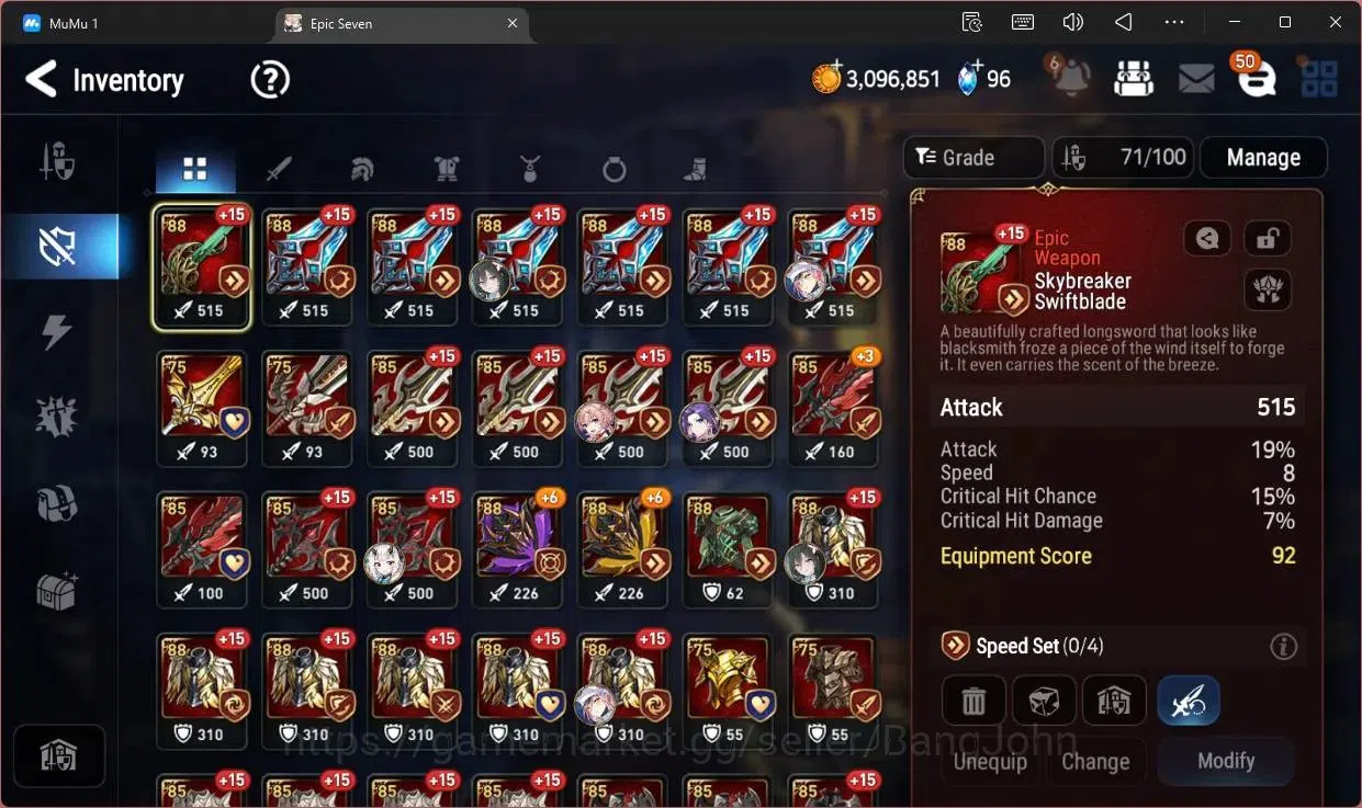 Epic Seven Accounts Global | 8 ML(E Ilynav,RO Light,SB Sezan,US Choux, image 15