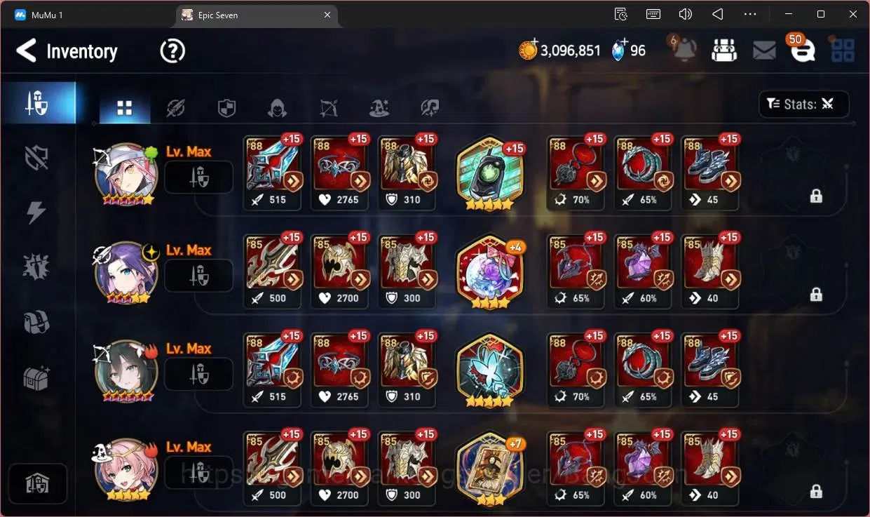 Epic Seven Accounts Global | 8 ML(E Ilynav,RO Light,SB Sezan,US Choux, image 16