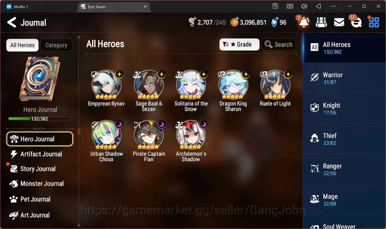 Epic Seven Accounts Global | 8 ML(E Ilynav,RO Light,SB Sezan,US Choux, image 4