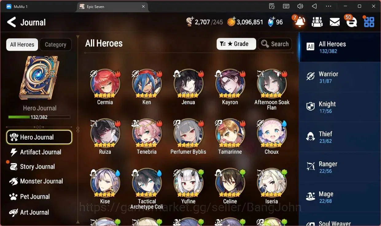 Epic Seven Accounts Global | 8 ML(E Ilynav,RO Light,SB Sezan,US Choux, image 5