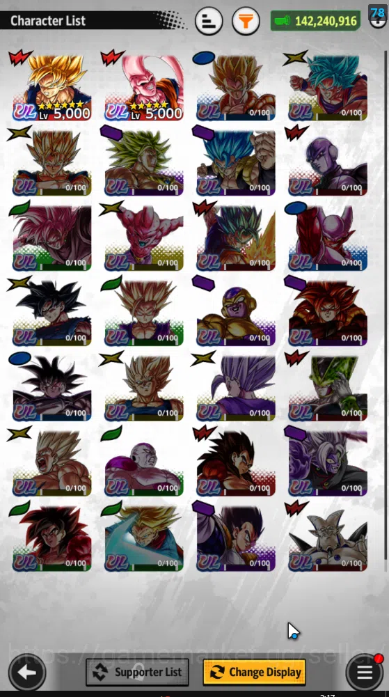 Dragon Ball Legends Accounts 142,2M Total Power|LV 148| 2UL+7LL|SS Goku(Red),Ul image 3
