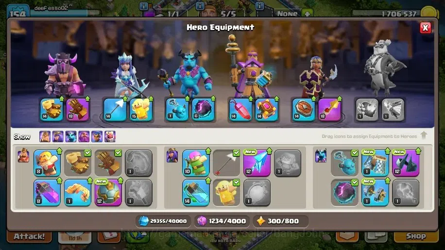 Clash of Clans Accounts Global|TH 14-BH 7|4 Gold & 3 Legend Skins|Lvl 154| image 12