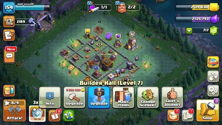Clash of Clans Accounts Global|TH 14-BH 7|4 Gold & 3 Legend Skins|Lvl 154| image 17