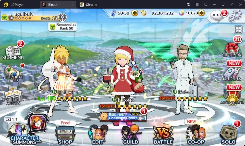 Bleach: Brave Souls Accounts Starter Global |105K BP+10K Orb|Fresh Story|Aizen6th,IchigoDT,Liltotto Cm24,Robert 1