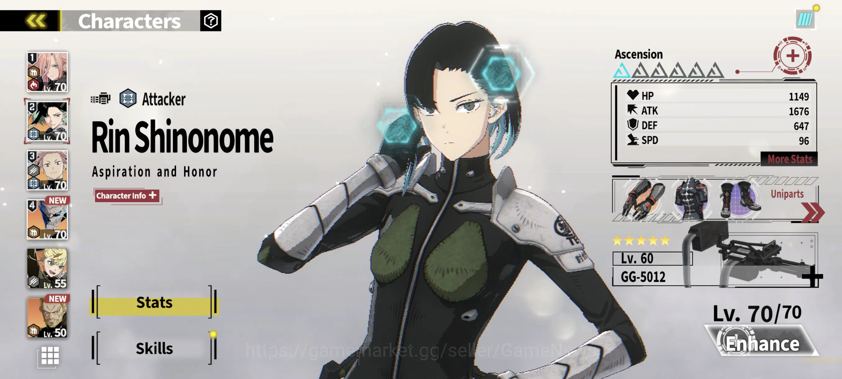 Kaiju No. 8 The Game Accounts [MOBILE]|MID GAME|6 SSR|Sagan(Sign),NARUMI A1(Sign image 8