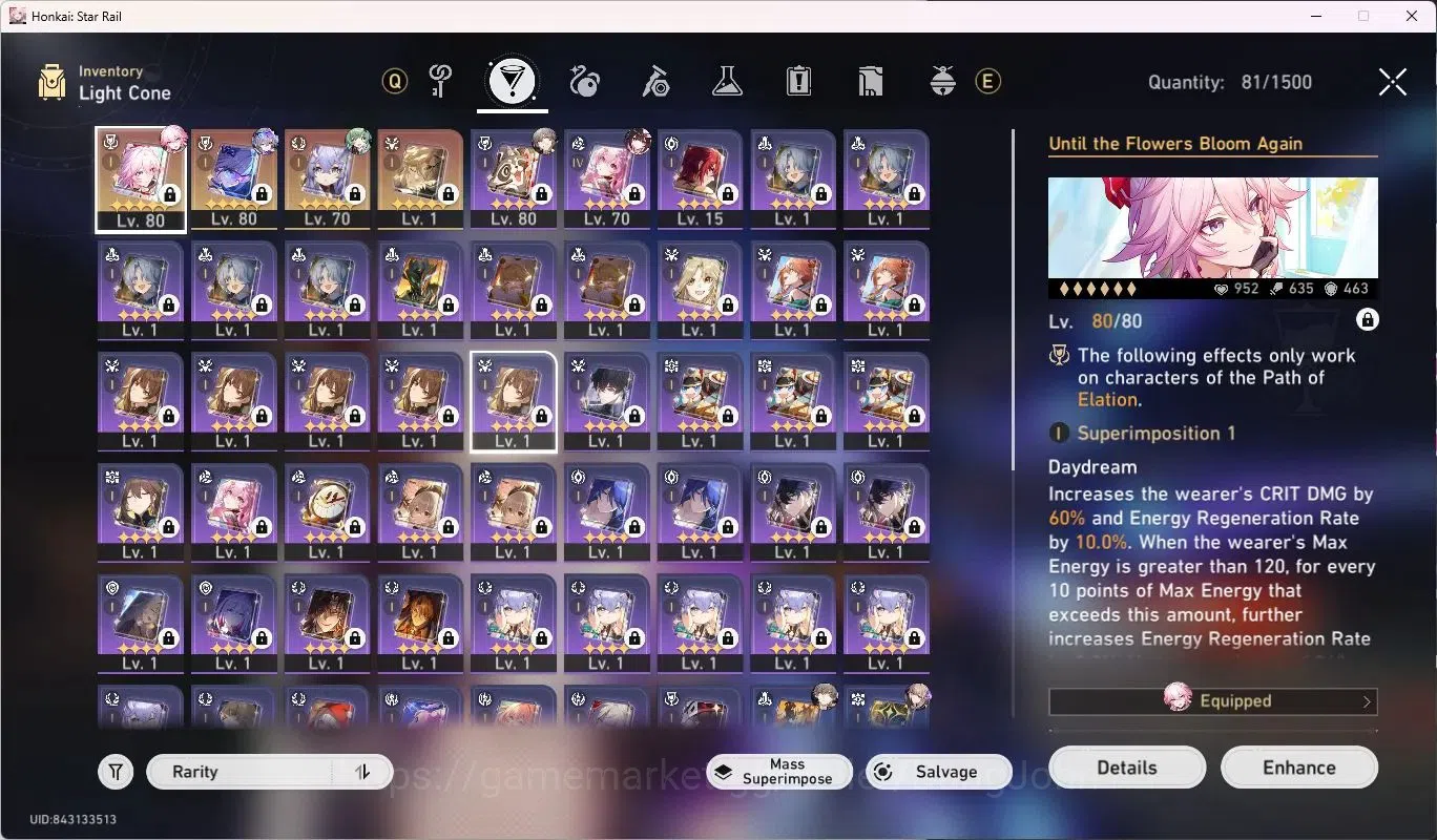 Honkai Star Rail Accounts ASIA | TL64 | Silver Wolf LV.999 | Evanescia L80 | image 11