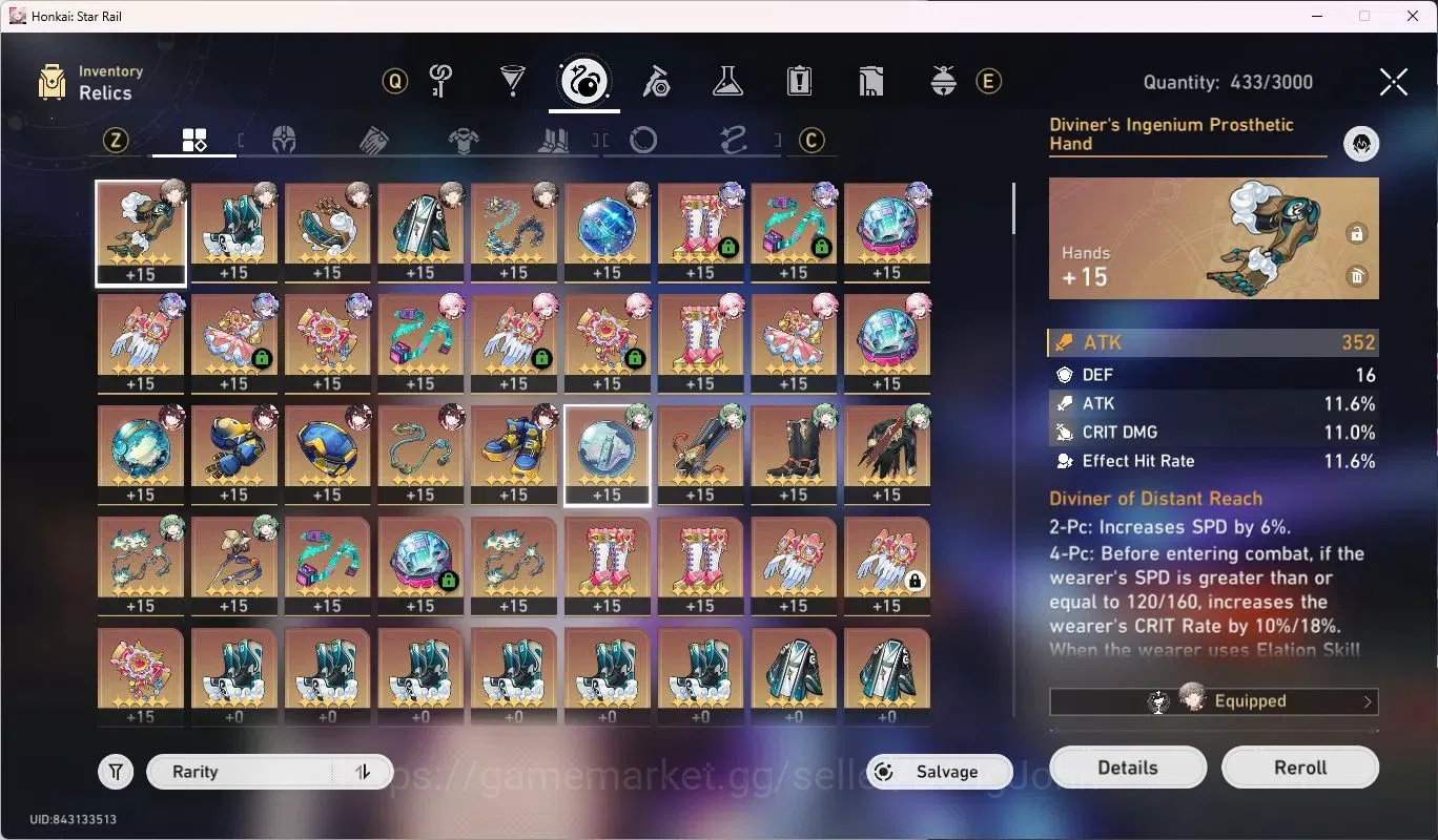 Honkai Star Rail Accounts ASIA | TL64 | Silver Wolf LV.999 | Evanescia L80 | image 12