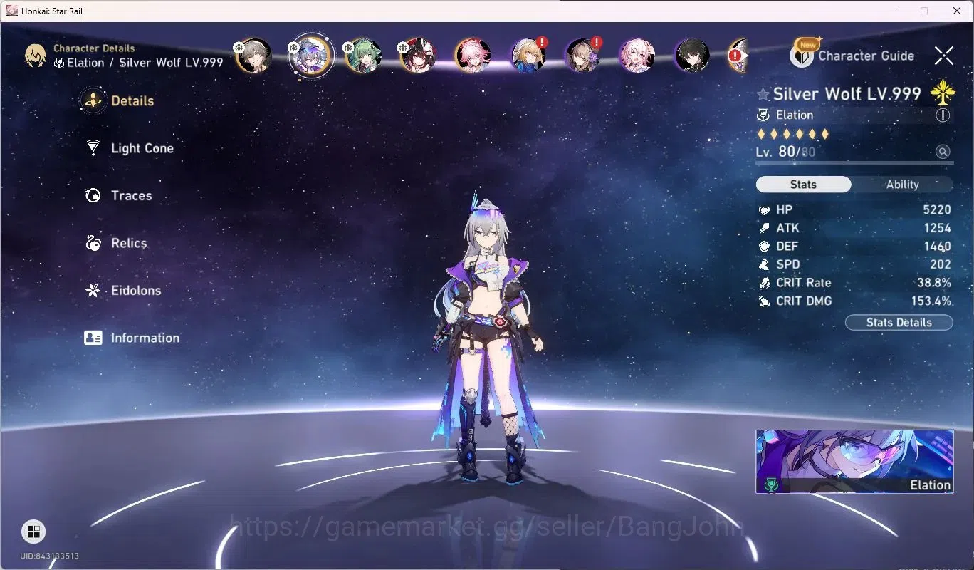 Honkai Star Rail Accounts ASIA | TL64 | Silver Wolf LV.999 | Evanescia L80 | image 4
