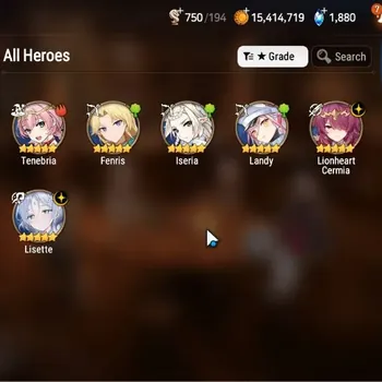 Epic Seven Accounts Starter Global|Unverif|Starter 2ML(Lisette,Lionheart Cermia)Iseria, Fenris|PoH+Bless ON|MoR 11|Theater