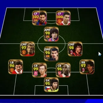 eFootball Accounts Legends & Iconic Players Android|Old Card Legend|30 Legend Lionel Messi,Cristiano Ronaldo,Franz