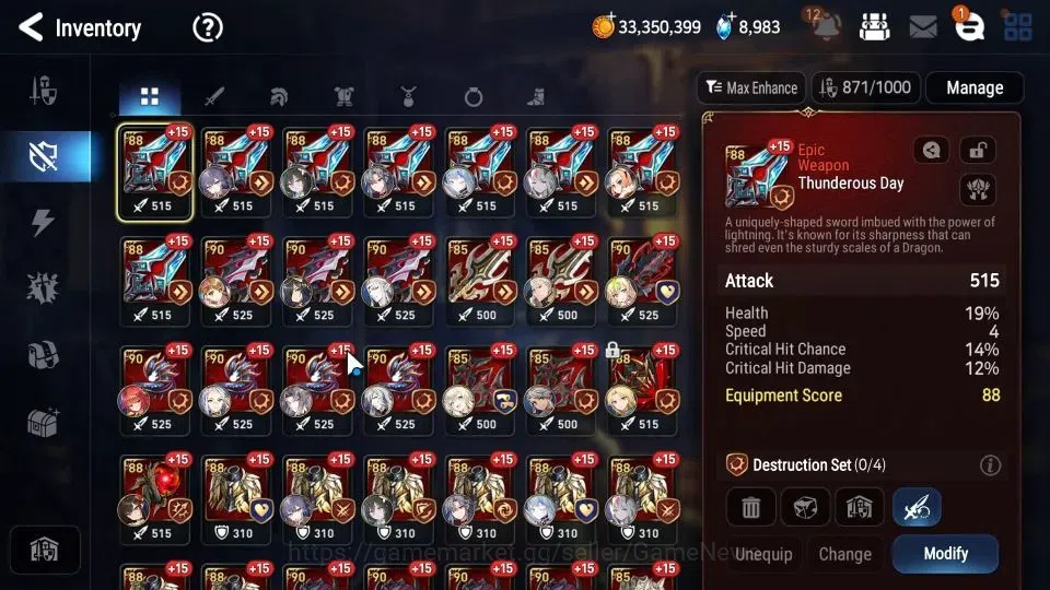 Epic Seven Accounts ASIA Unverif|11 ML[LOT Scales,RoFLight,NM Luna,Str image 20