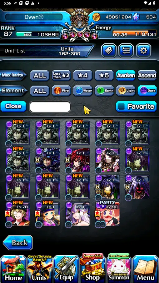 Grand Summoners Accounts GLOBAL | Ascend 14 | Houka TW, Mako TW, Fen,Summer image 9