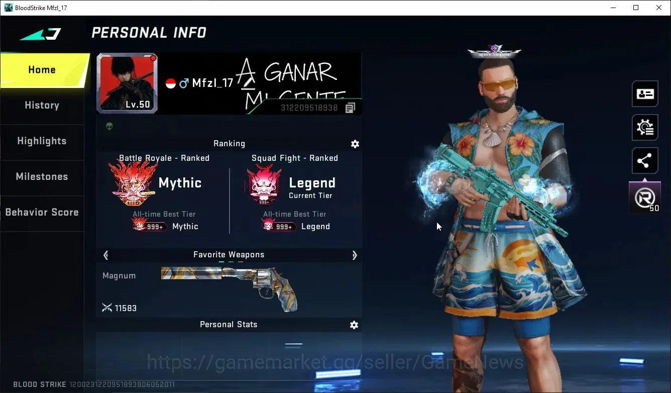 Blood Strike Accounts ASIA|ETERNAL DeAgle+Collab TR MCX,FN2000,Takemichi image 2