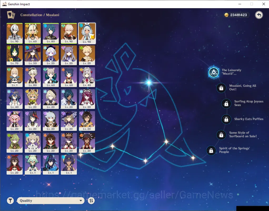 Genshin Impact Accounts ASIA|AR 55|4 Limited+3(*5Weapon)|MualaniC1+sign,Xi image 4