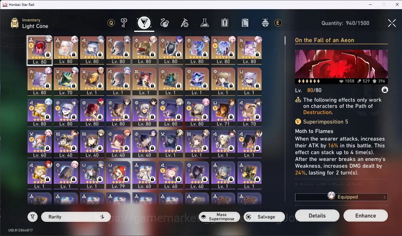 Honkai Star Rail Accounts ASIA|TL 70|24 Limited [CastoriceC2,Acheron,Jiaoqiu image 17