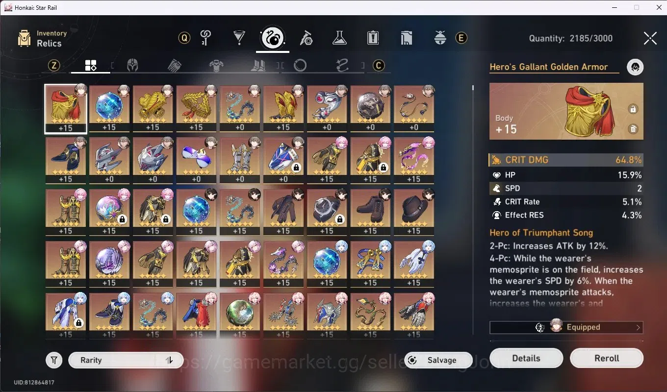 Honkai Star Rail Accounts ASIA|TL 70|24 Limited [CastoriceC2,Acheron,Jiaoqiu image 18