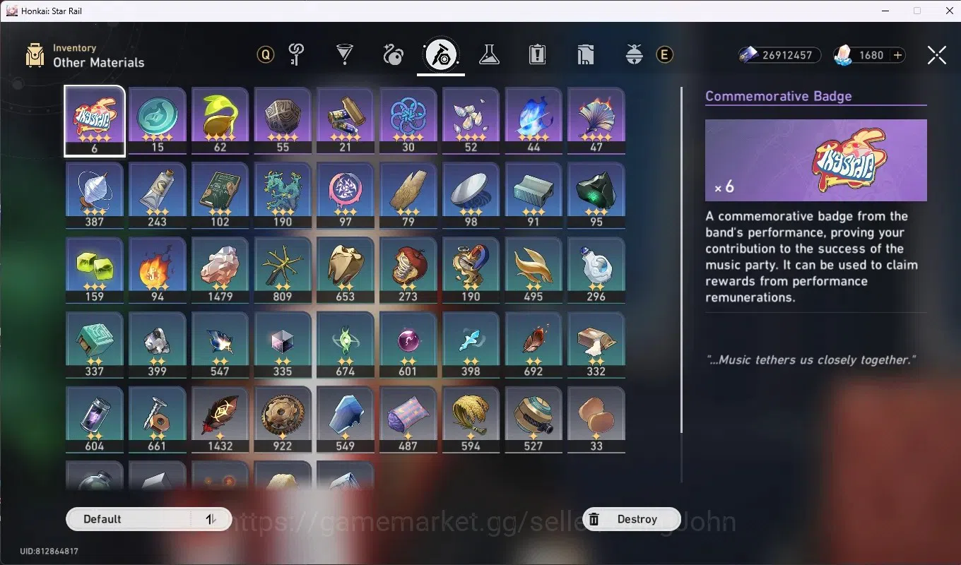 Honkai Star Rail Accounts ASIA|TL 70|24 Limited [CastoriceC2,Acheron,Jiaoqiu image 19