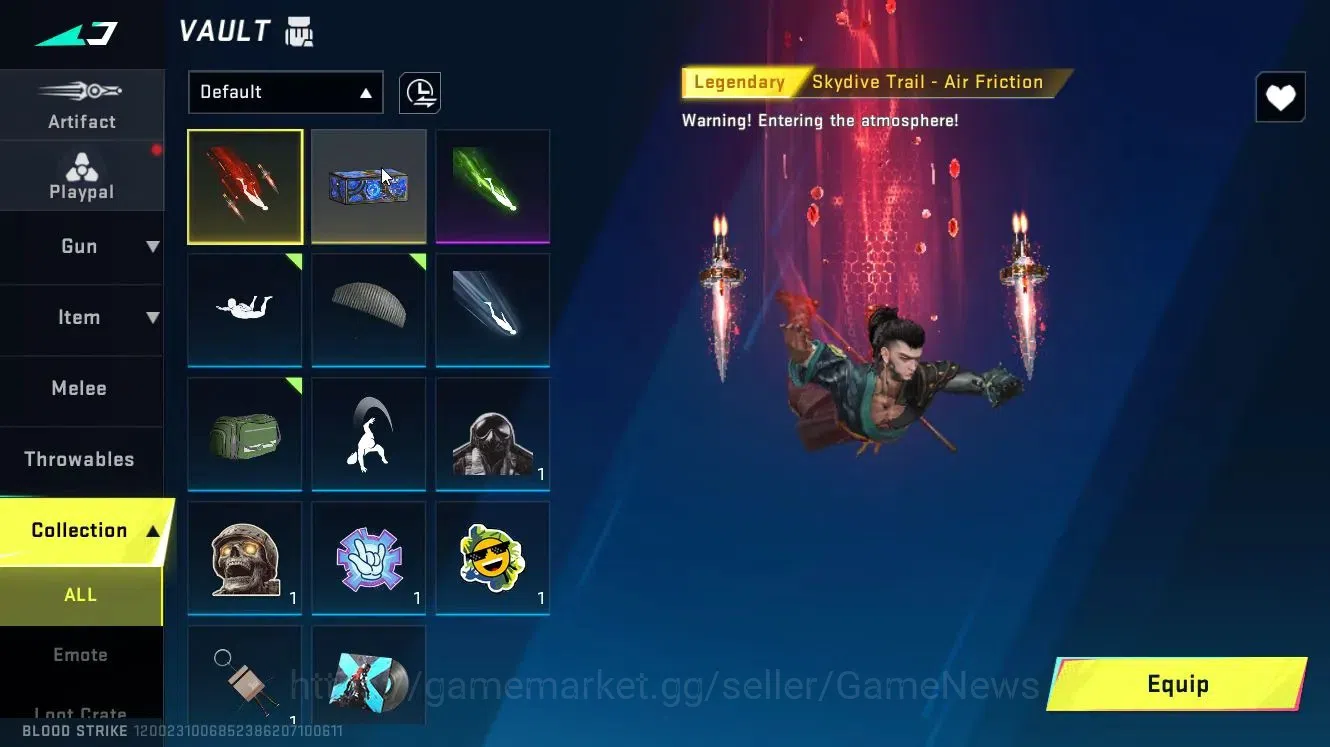 Blood Strike Accounts High-End ASIA|ETERNAL M700-Seraph Lv3|ULTRA Melee Lightblade-Dark Force|Legendary 10