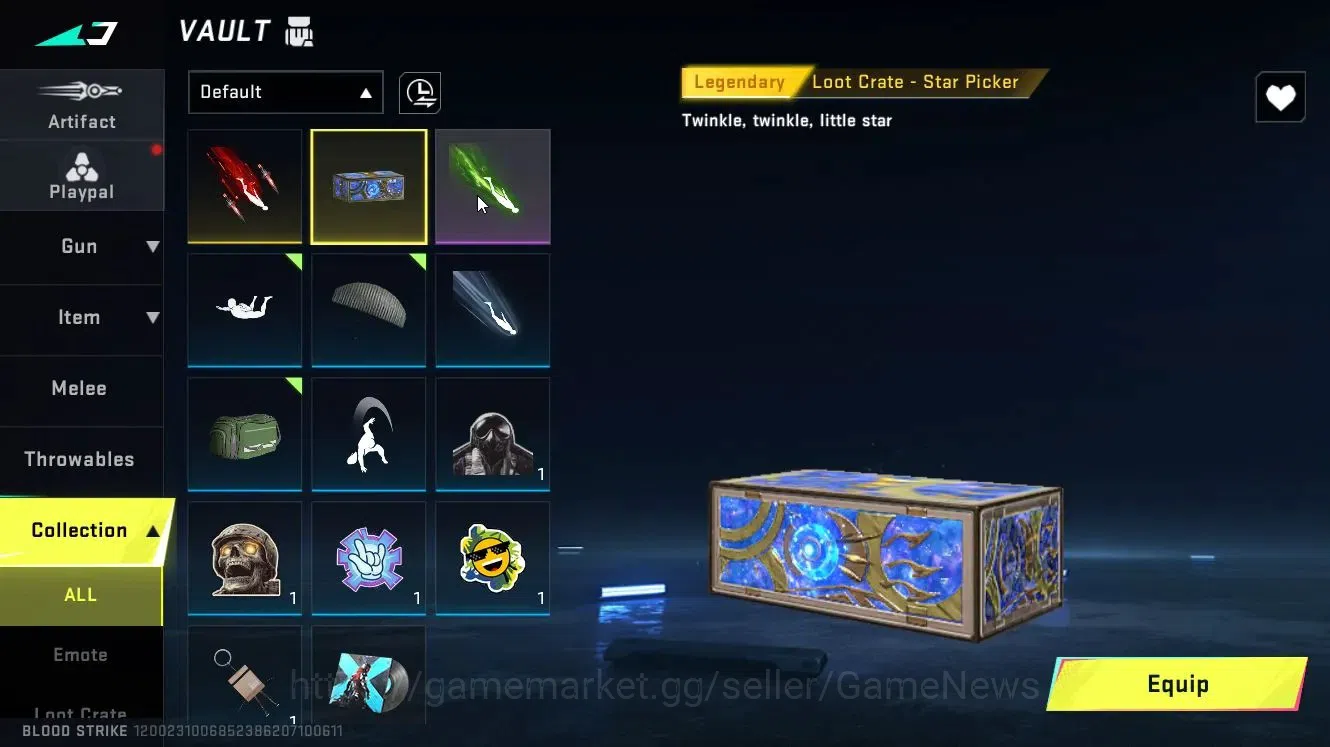 Blood Strike Accounts High-End ASIA|ETERNAL M700-Seraph Lv3|ULTRA Melee Lightblade-Dark Force|Legendary 11