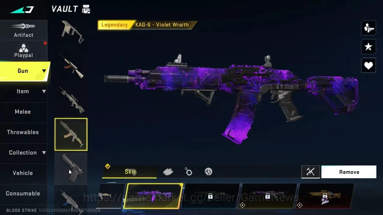 Blood Strike Accounts High-End ASIA|ETERNAL M700-Seraph Lv3|ULTRA Melee Lightblade-Dark Force|Legendary 6