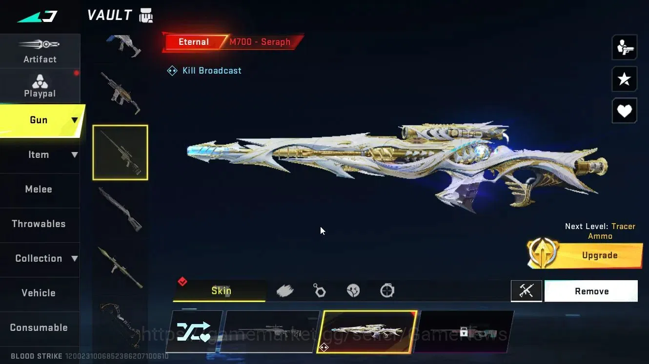 Blood Strike Accounts High-End ASIA|ETERNAL M700-Seraph Lv3|ULTRA Melee Lightblade-Dark Force|Legendary 7
