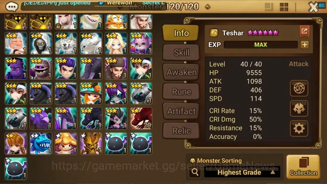 Summoners War: Sky Arena Accounts Starter ASIA|Lv 27|Ready Gacha|5 LS + 118 MS |1 NB5[Thesar]|Hive|Check SS(SWR1299) 10