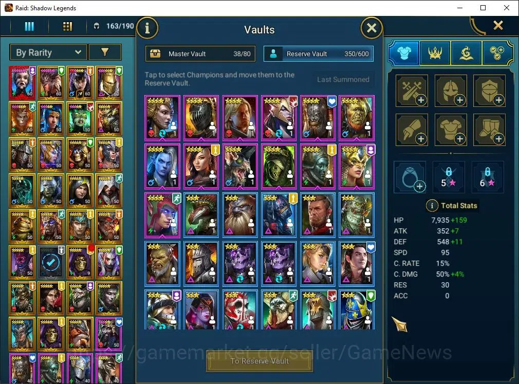 Raid: Shadow Legends Accounts Lv 43|Power 1,1M|1 Mythic[NQ Krixia]|30 Legend(RN  image 7