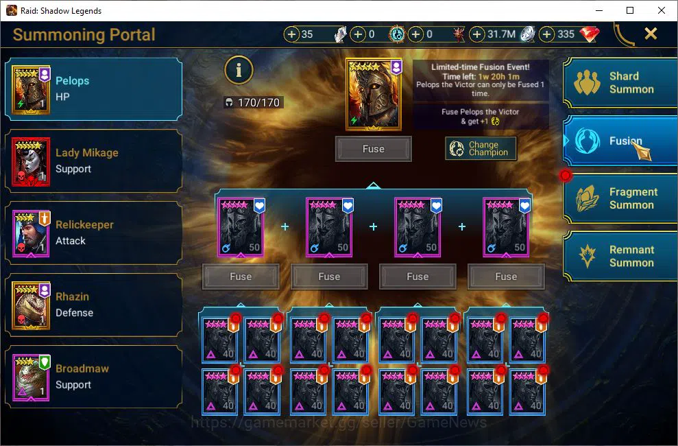Raid: Shadow Legends Accounts Lv47 554K Power|25 Legendary(Xenomorph,Ninja,Alice image 20
